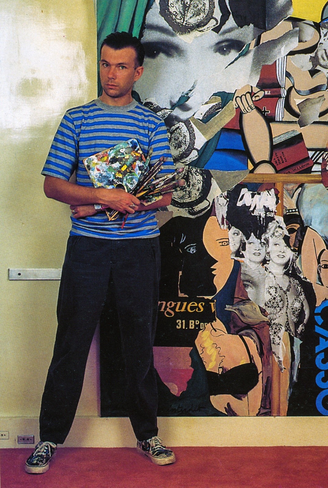 TD in his art studio Paris 1984